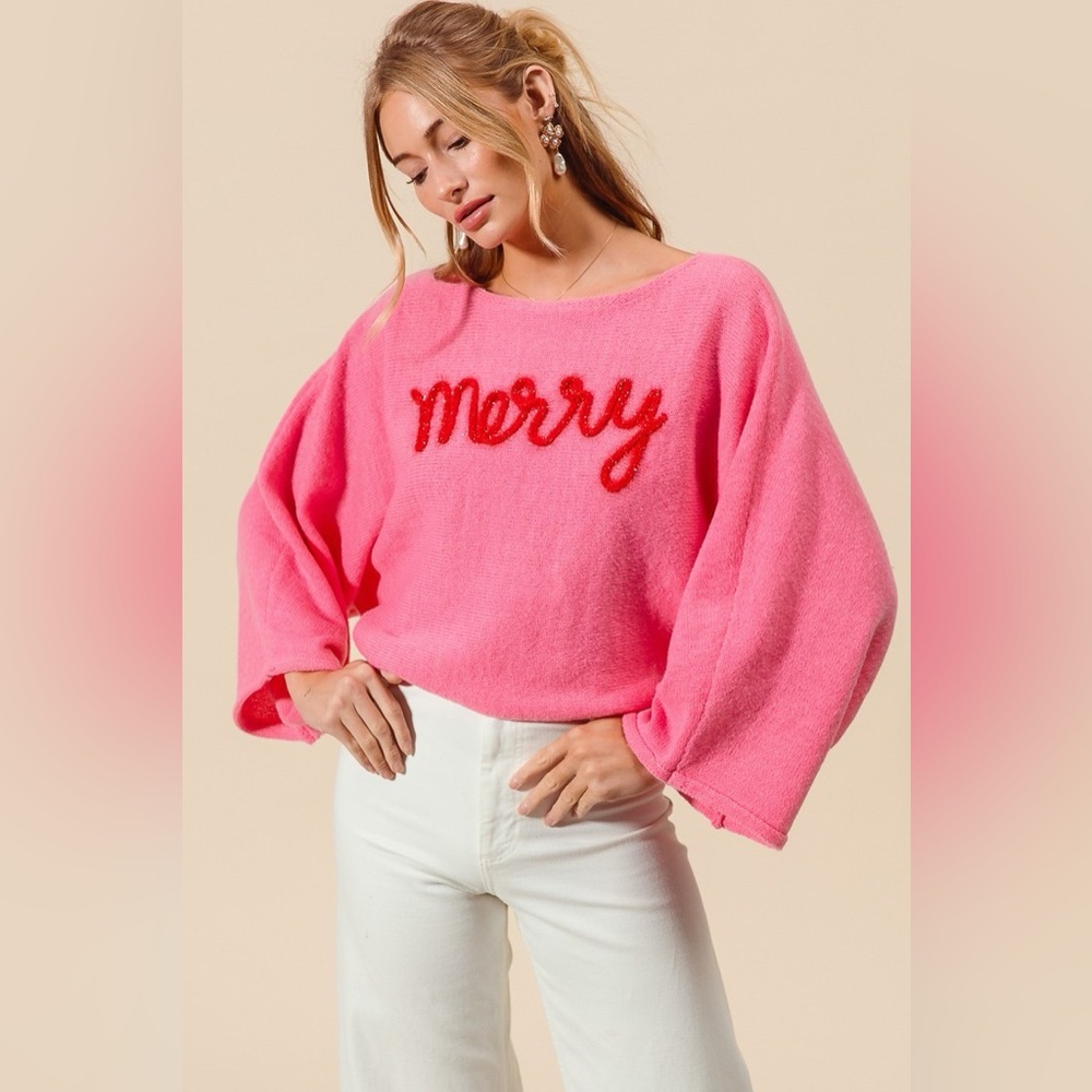 Pink 'Merry' Sweater